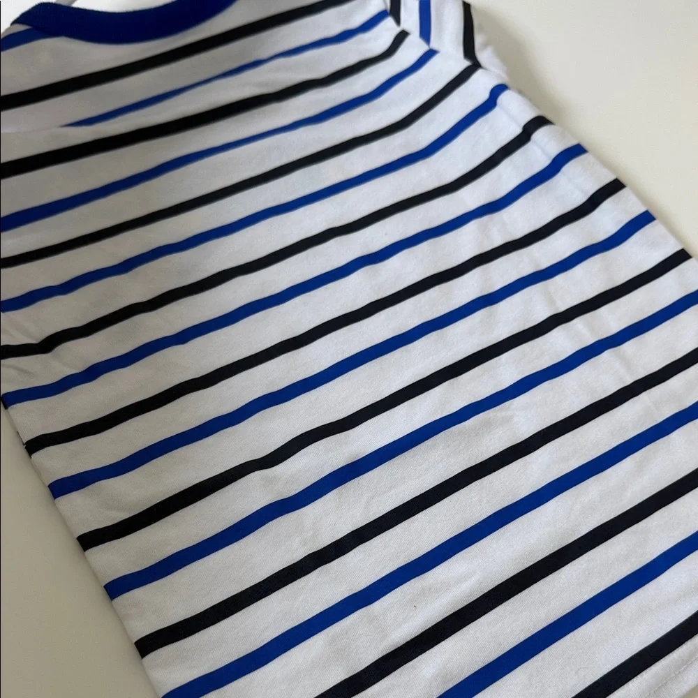 The Children's Place White Striped Short-Sleeve Tee with Airplane Graphic